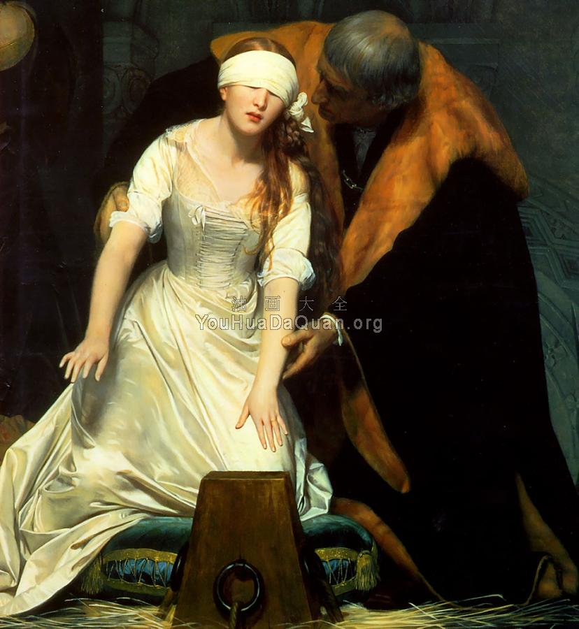 The Execution of Lady Jane Grey detail - 保罗·德拉罗什